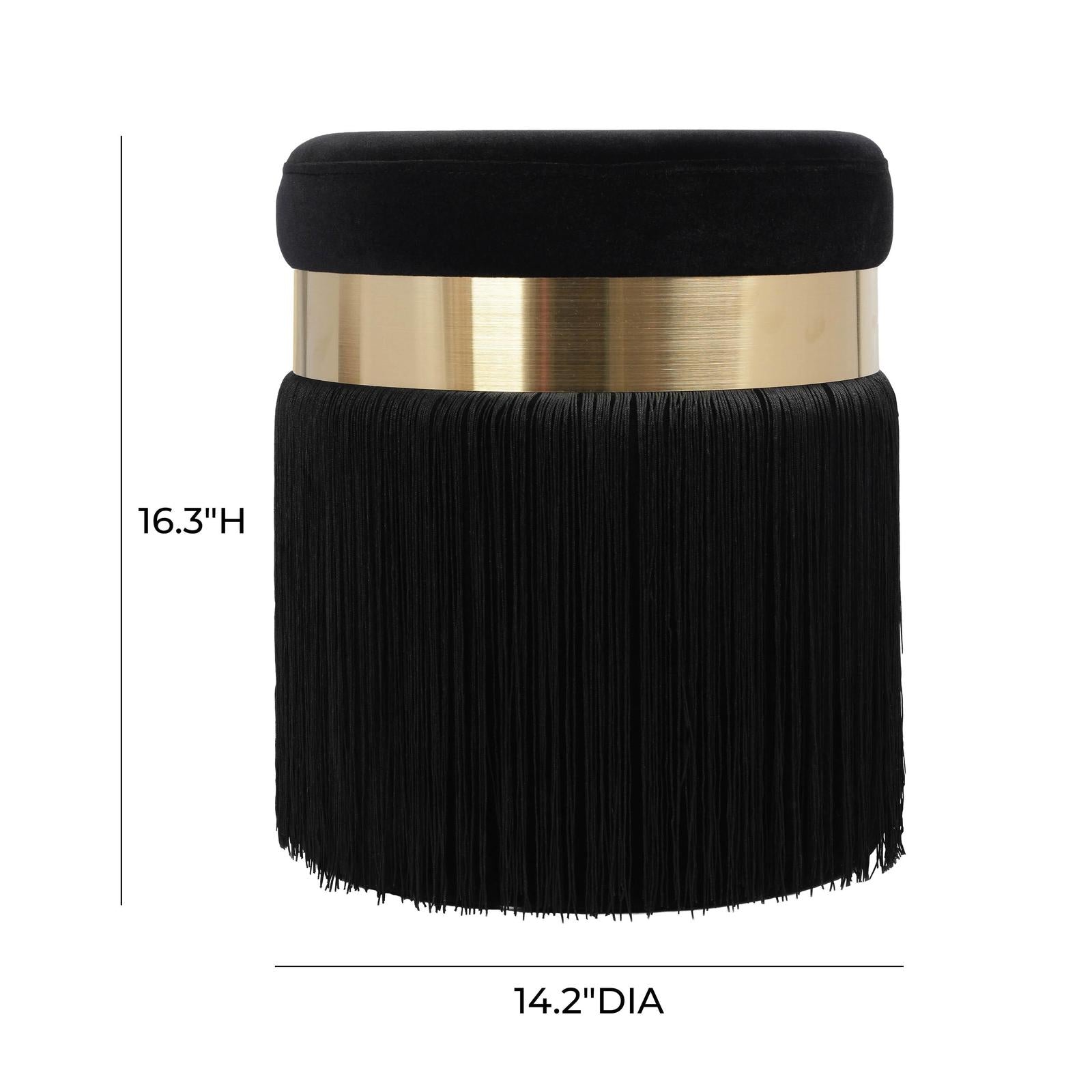TOV Furniture Melody Tasseled Ottoman