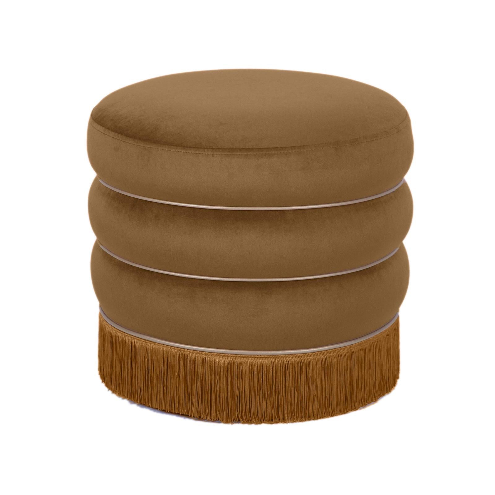 TOV Furniture Lakka Velvet Ottoman