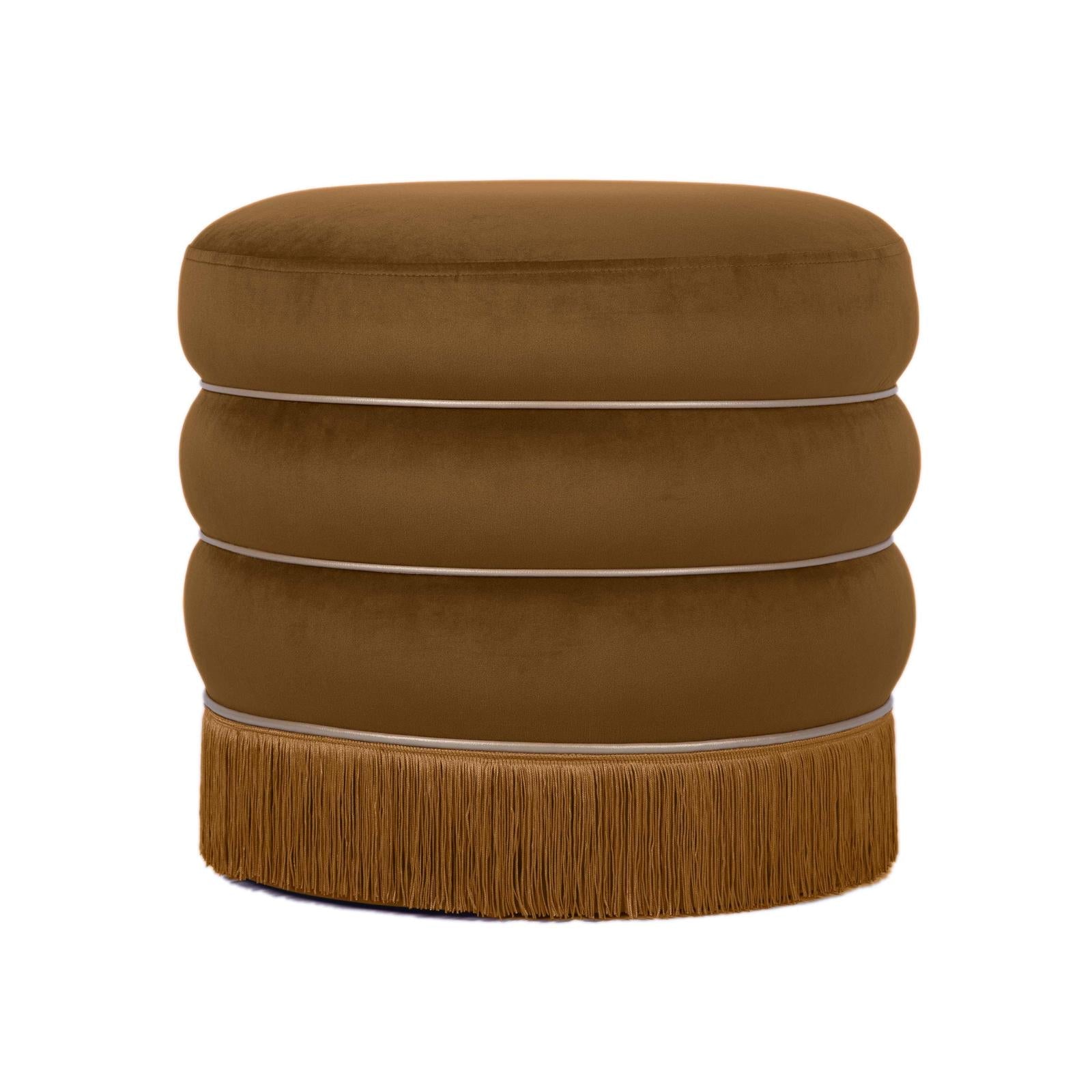 TOV Furniture Lakka Velvet Ottoman