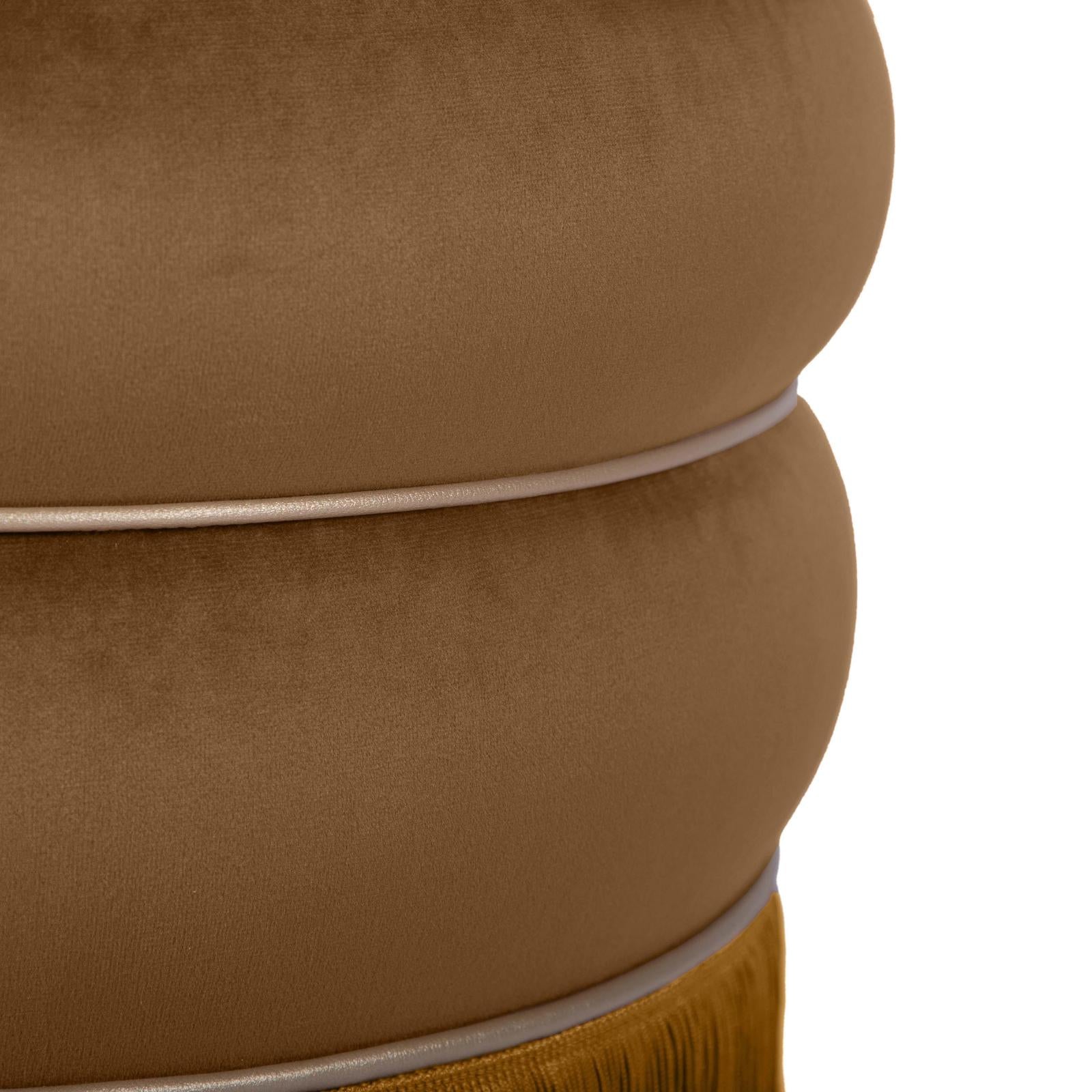 TOV Furniture Lakka Velvet Ottoman