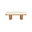 TOV Furniture Ollie White Boucle Wooden Bench