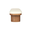 TOV Furniture Ollie White Boucle Wooden Bench