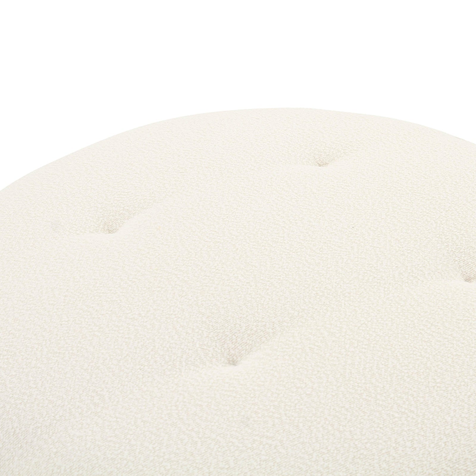 TOV Furniture Fickle Cream Boucle Swivel Ottoman
