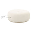 TOV Furniture Fickle Cream Boucle Swivel Ottoman