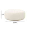 TOV Furniture Fickle Cream Boucle Swivel Ottoman