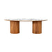TOV Furniture Tamara Marble Ceramic Oval Coffee Table