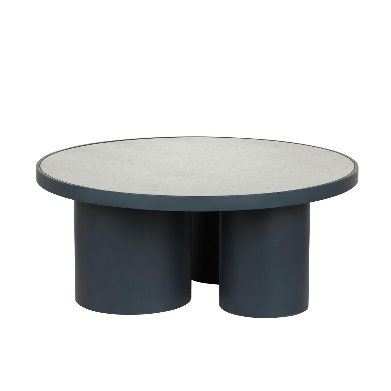 TOV Furniture Nautilus Antique Silver Mirrored Coffee Table
