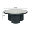 TOV Furniture Nautilus Antique Silver Mirrored Coffee Table