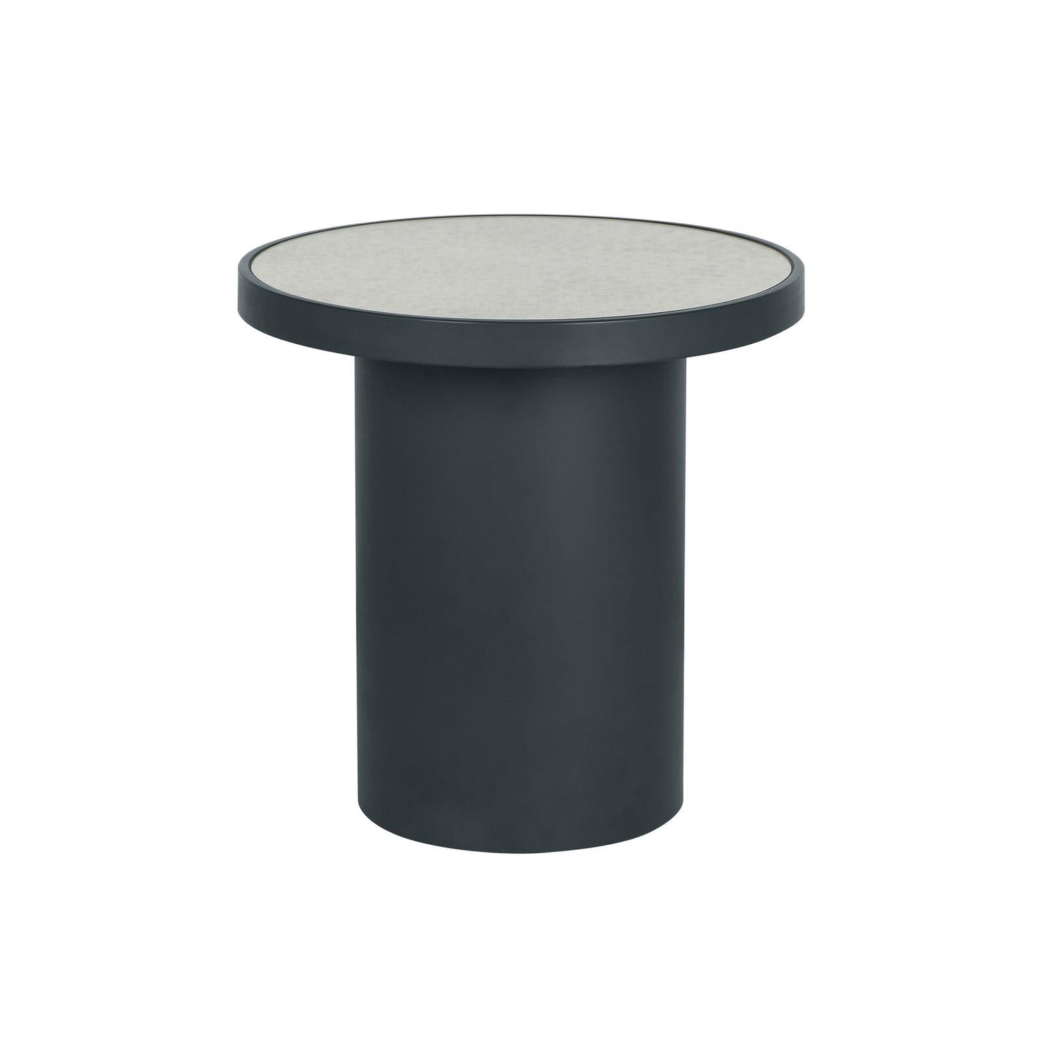 TOV Furniture Nautilus Antique Silver Mirrored Side Table