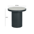 TOV Furniture Nautilus Antique Silver Mirrored Side Table