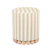 TOV Furniture Dex Striped Linen Ottoman