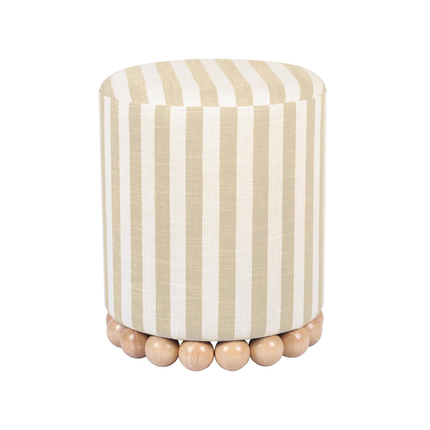 TOV Furniture Dex Striped Linen Ottoman