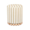 TOV Furniture Dex Striped Linen Ottoman