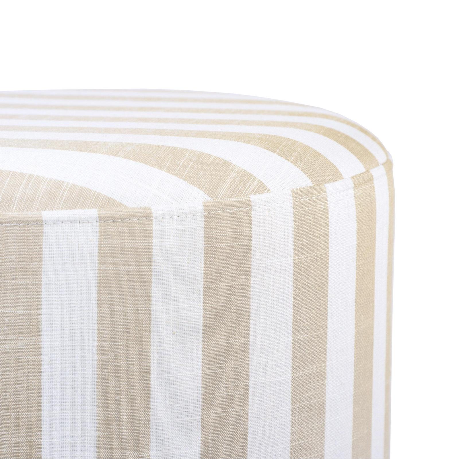 TOV Furniture Dex Striped Linen Ottoman