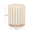 TOV Furniture Dex Striped Linen Ottoman