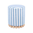 TOV Furniture Dex Striped Linen Ottoman