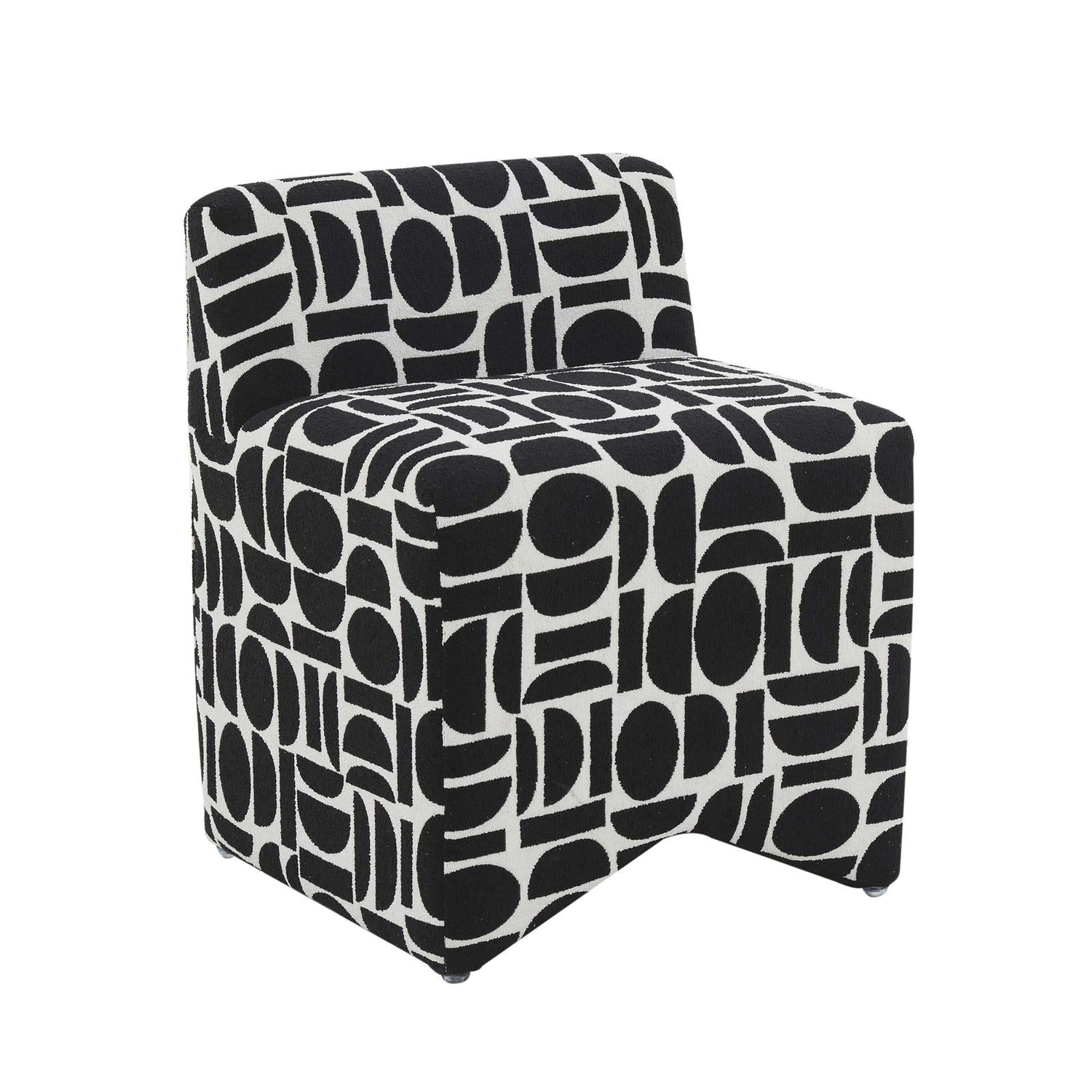 TOV Furniture Pippa Geometric Jacquard Weave Stool