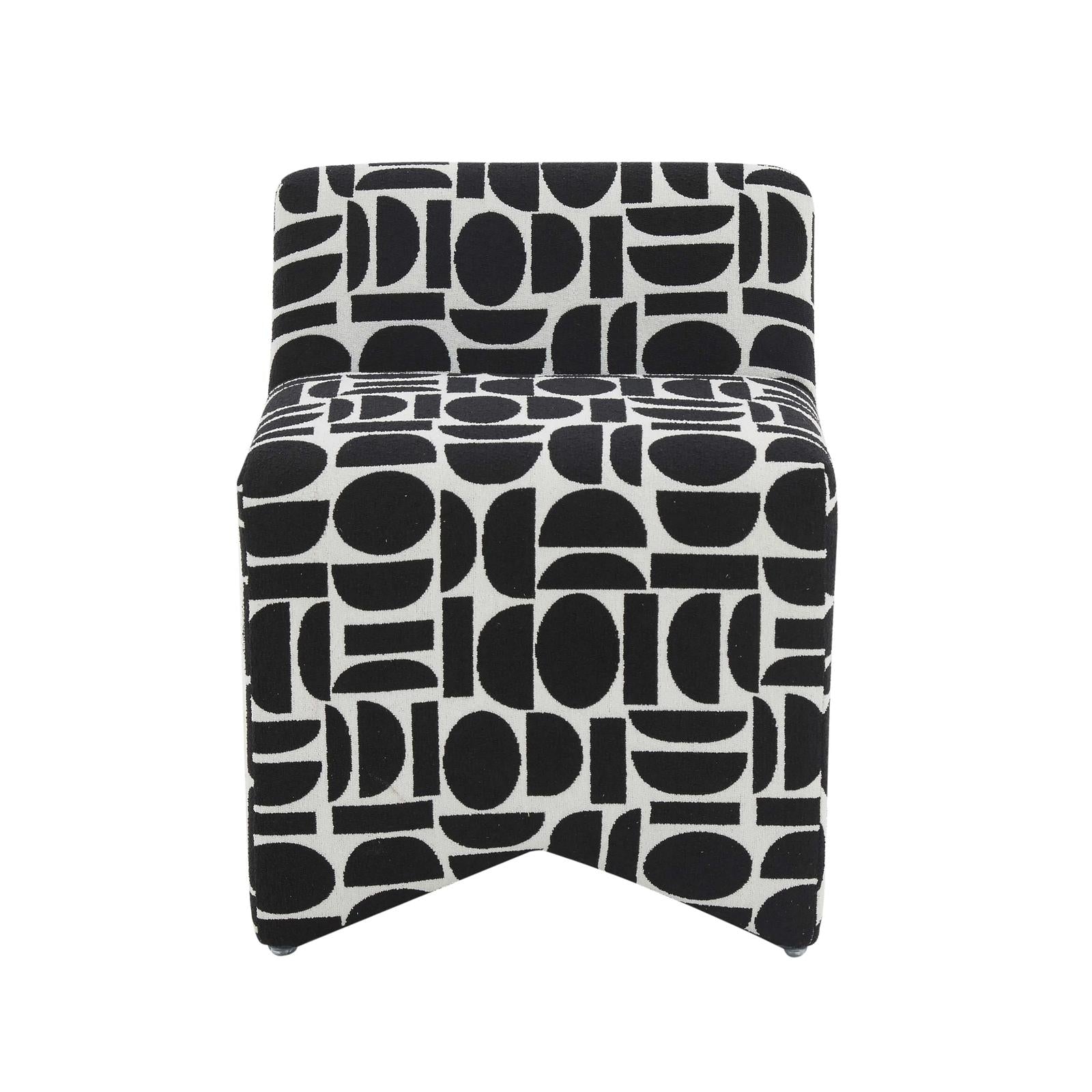 TOV Furniture Pippa Geometric Jacquard Weave Stool