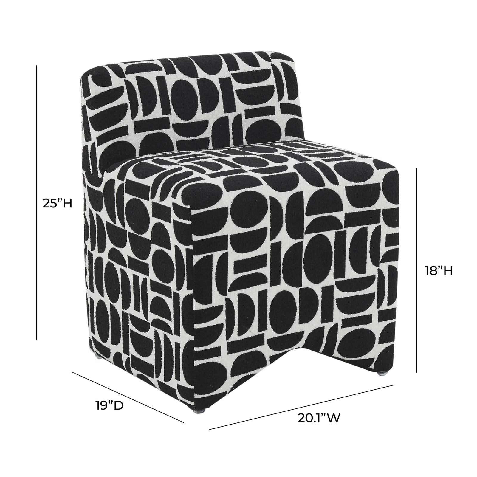 TOV Furniture Pippa Geometric Jacquard Weave Stool