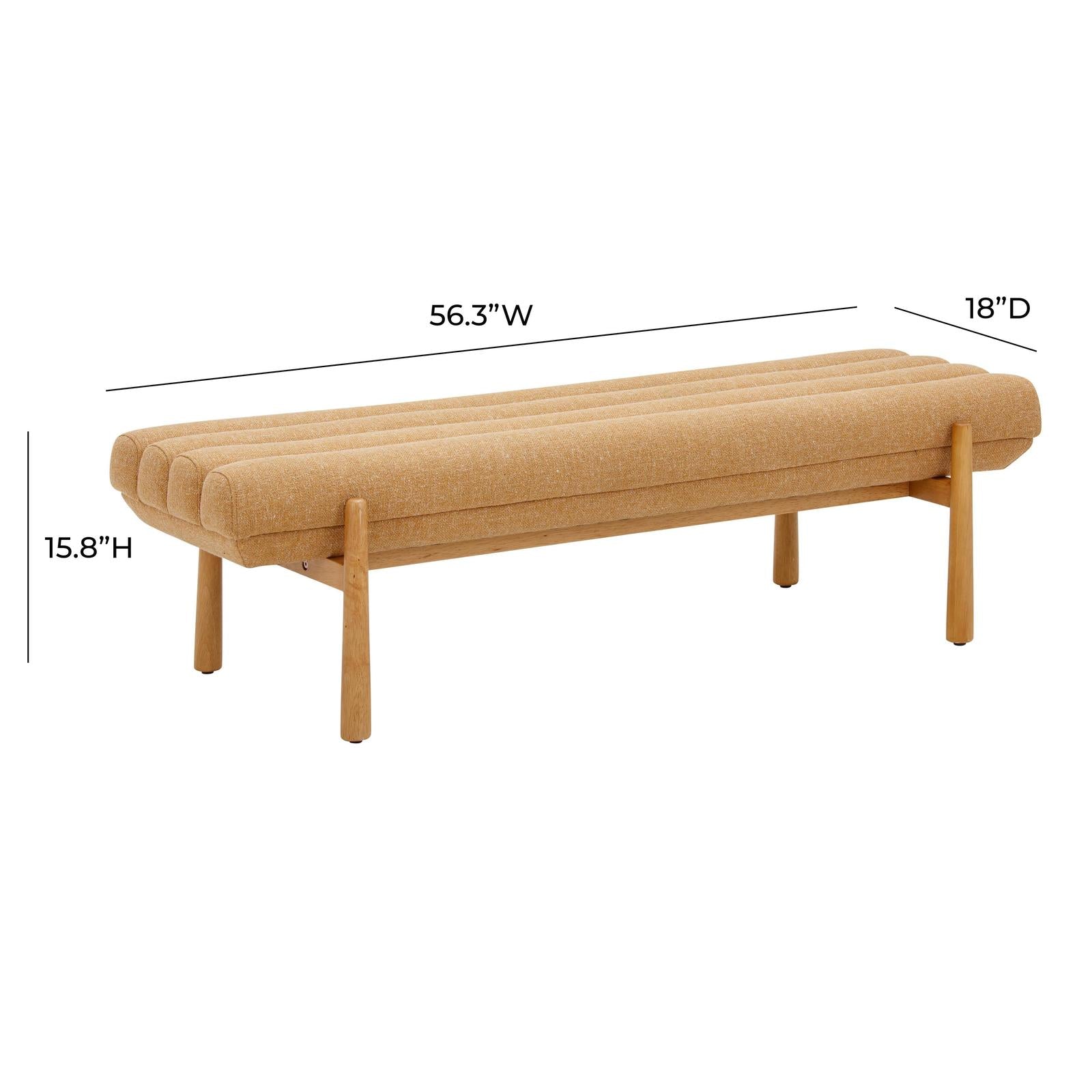 TOV Furniture Julianna Sunflower Yellow Heavy Linen Bench
