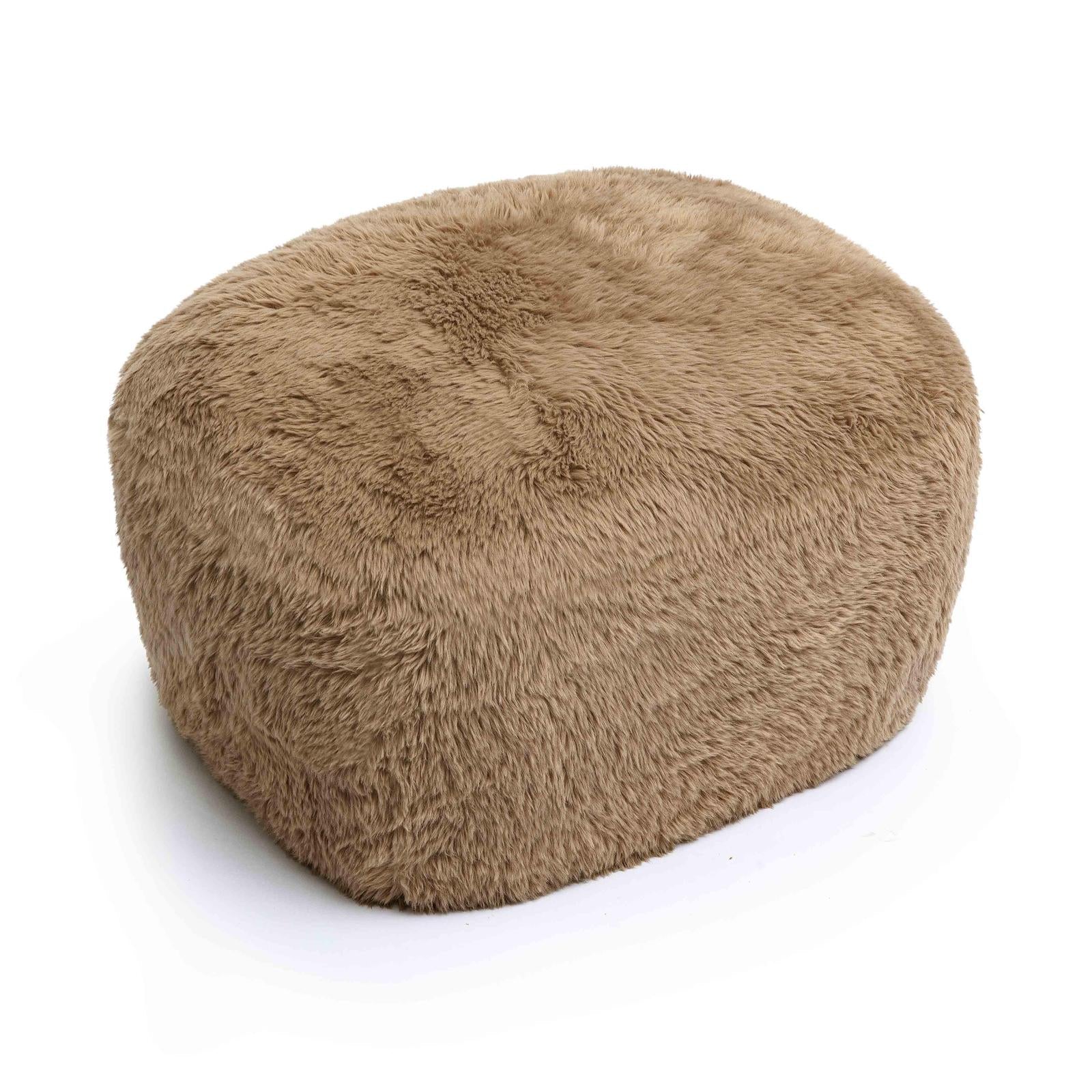 TOV Furniture Britt Contract-Grade Vegan Shearling Ottoman