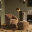 TOV Furniture Britt Contract-Grade Vegan Shearling Ottoman