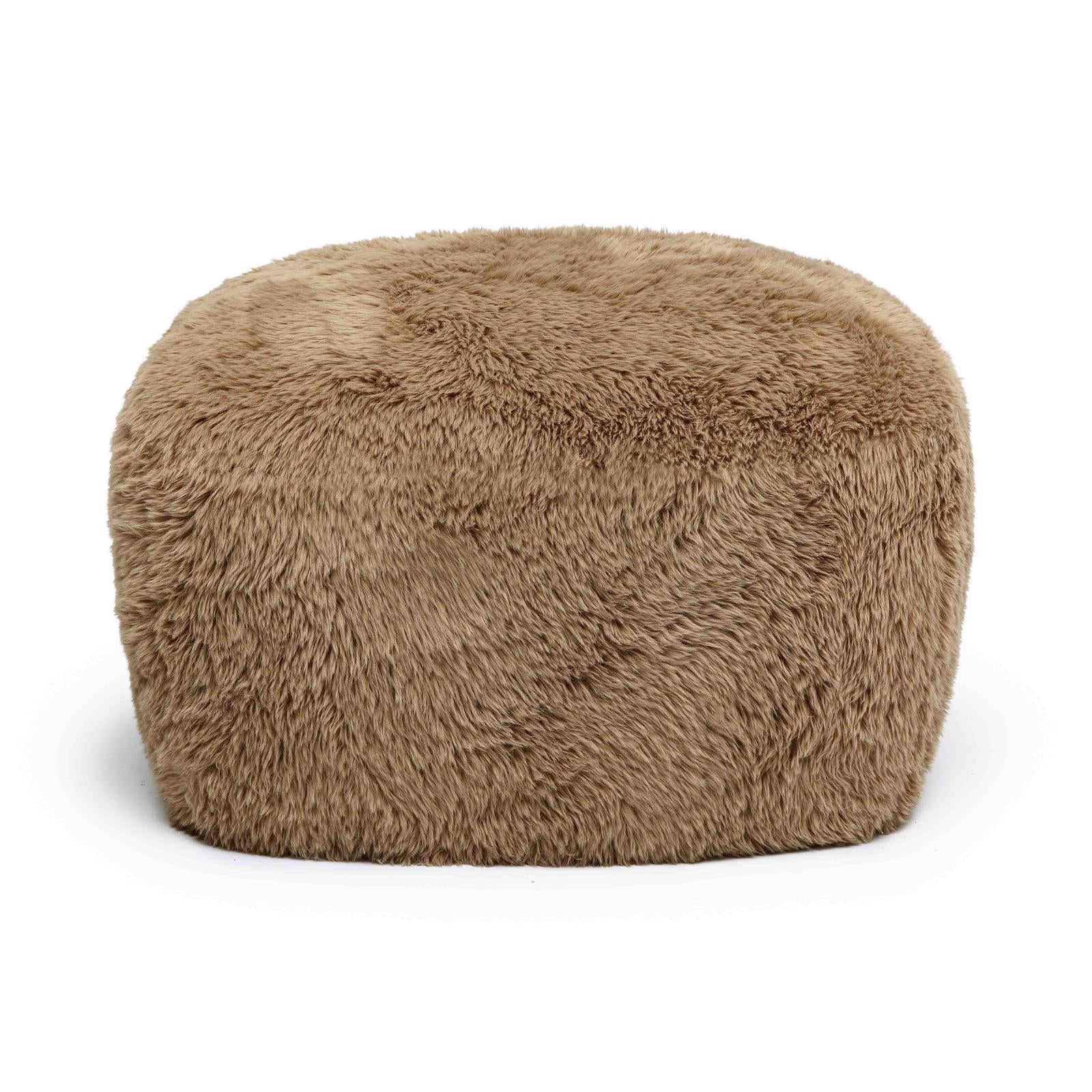 TOV Furniture Britt Contract-Grade Vegan Shearling Ottoman
