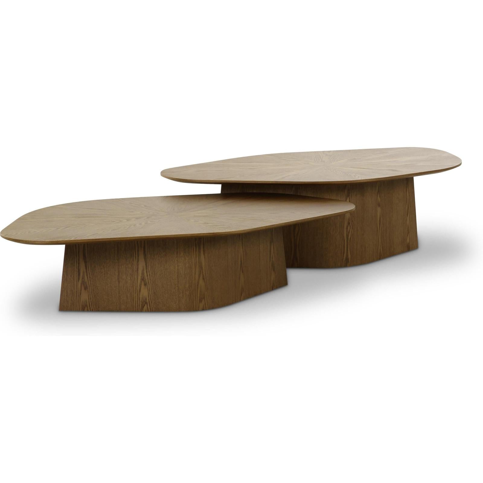 TOV Furniture Roche 2-Piece Ash Nesting Coffee Table Set