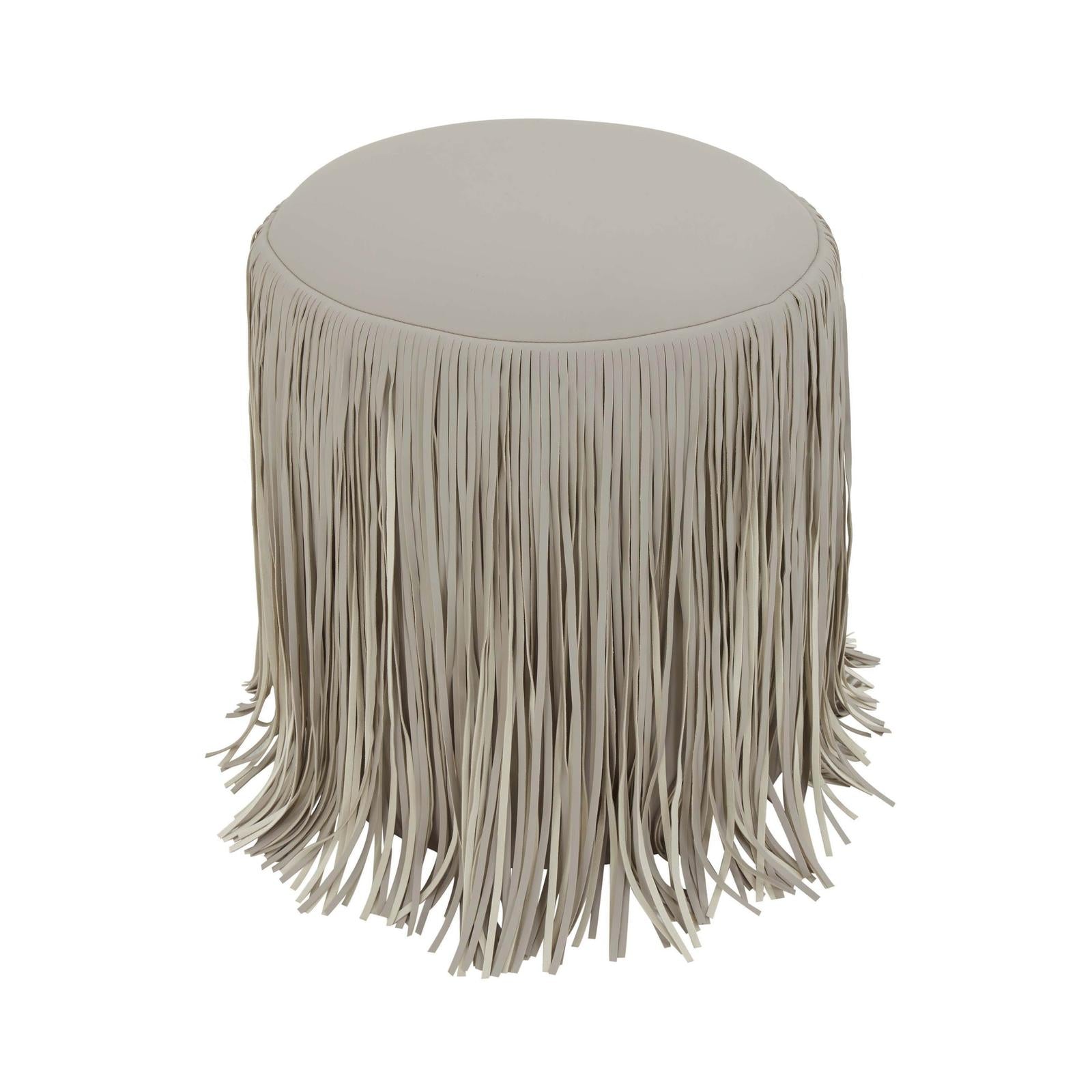 TOV Furniture Shag Me Performance Vegan Leather Ottoman