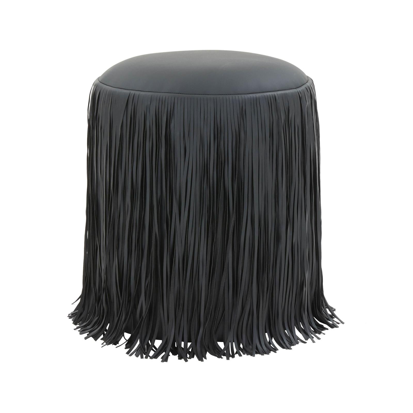 TOV Furniture Shag Me Performance Vegan Leather Ottoman
