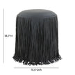 TOV Furniture Shag Me Performance Vegan Leather Ottoman