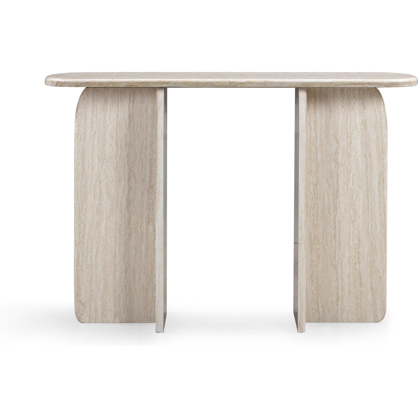 TOV Furniture Clementine Faux Travertine Console Table