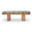 TOV Furniture Ollie Olive Green Leopard Jacquard Bench