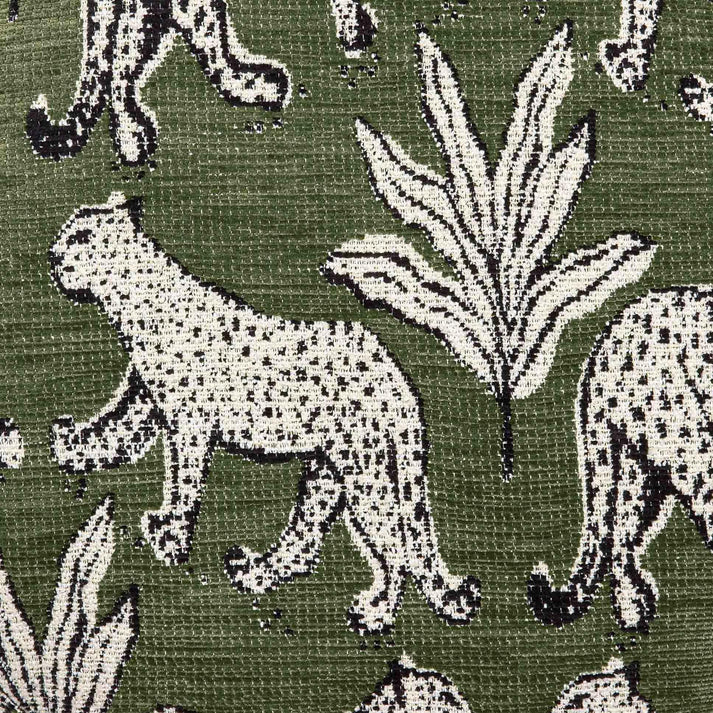 TOV Furniture Ollie Olive Green Leopard Jacquard Bench