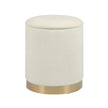 TOV Furniture Zoe Cream Chenille Storage Ottoman