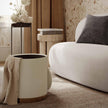TOV Furniture Zoe Cream Chenille Storage Ottoman