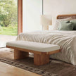 TOV Furniture Ollie White Performance Boucle Large Bench