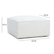 TOV Furniture Mindy Performance Chenille Basketweave Ottoman