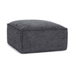 TOV Furniture Mindy Performance Chenille Basketweave Ottoman