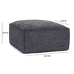 TOV Furniture Mindy Performance Chenille Basketweave Ottoman