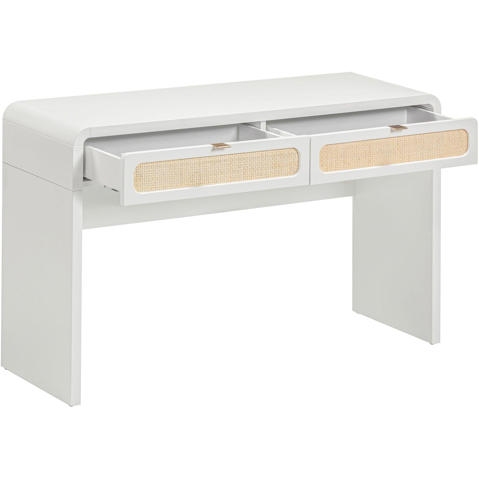 TOV Furniture Patty Rattan 2-Drawer Console Desk