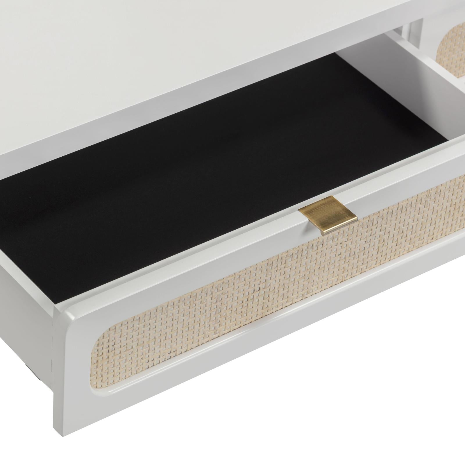 TOV Furniture Patty Rattan 2-Drawer Console Desk