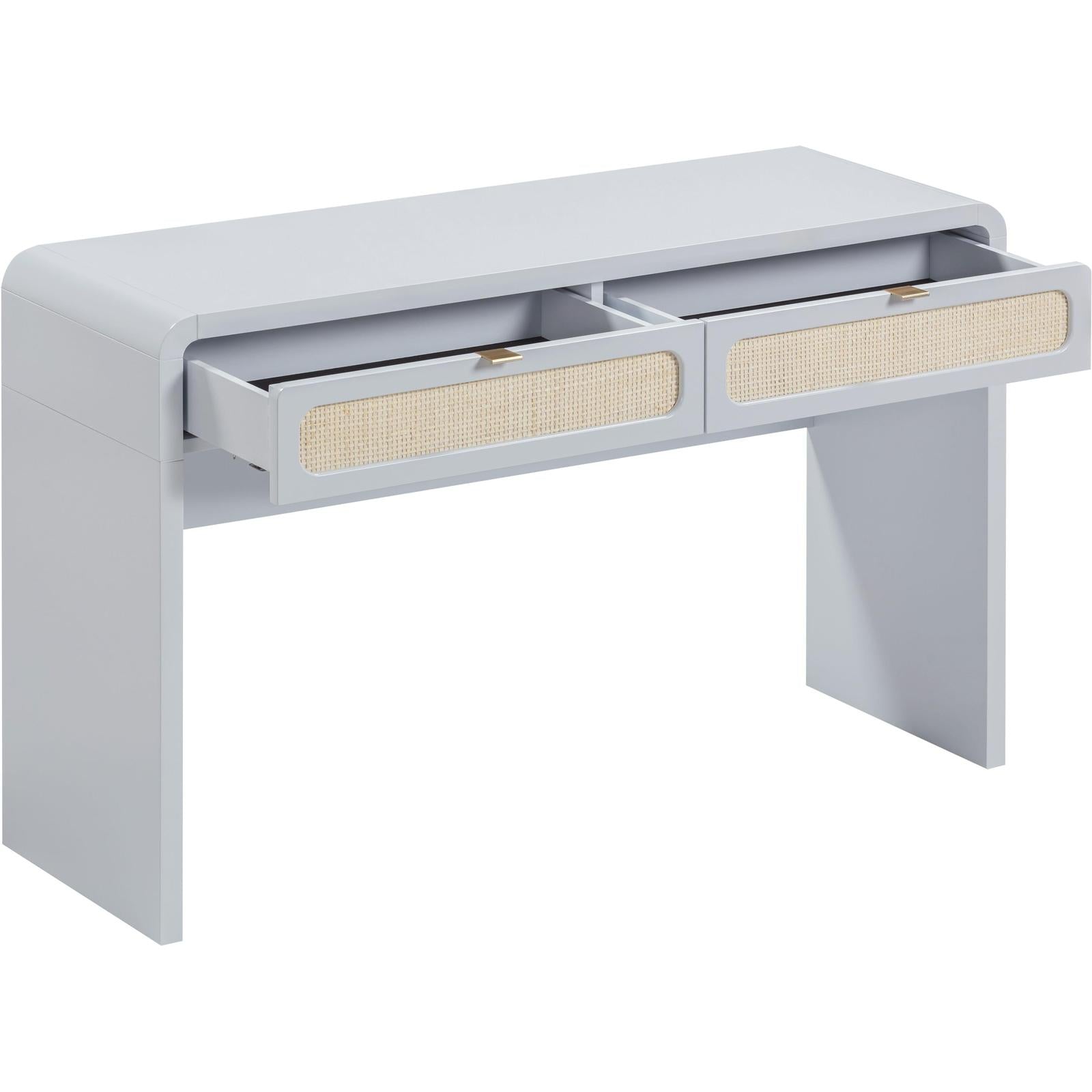 TOV Furniture Patty Rattan 2-Drawer Console Desk