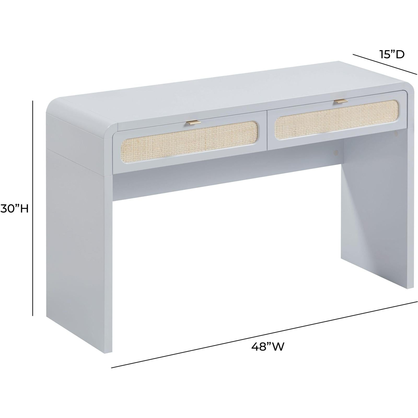 TOV Furniture Patty Rattan 2-Drawer Console Desk