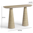 TOV Furniture Sandra Faux Travertine Indoor/Outdoor Console Table