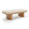 TOV Furniture Ollie Straight Vegan Shearling Large Bench