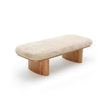TOV Furniture Ollie Straight Vegan Shearling Bench