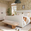 TOV Furniture Ollie Straight Vegan Shearling Large Bench