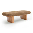 TOV Furniture Ollie Straight Vegan Shearling Bench