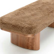 TOV Furniture Ollie Straight Vegan Shearling Large Bench